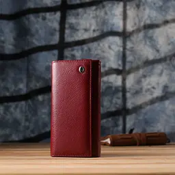 Модний жіночий гаманець на магнітах із натуральної шкіри ST Leather 23113 бордовий - мініатюра 10