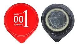 Збуджуючий ультратонкий презерватив OLO 0.01 RED з гіалуроновою кислотою, 1 шт Olo Olo zerolone red 101871 - мініатюра 2