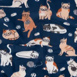 Плед Ardesto Fleece 100% поліестер котики синій 130 x 160 см (ART0725PB) - мініатюра 4