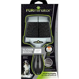 Щітка-пуходерка FURminator для котів і собак, м'яка, 20.5х9.5х1.5 см - мініатюра 4