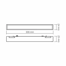 Світильник МАГНІТНИЙ трековий VIDEX LD430B 10.5W 30cm 4000K 48V Black VIDEX (28027-000) - мініатюра 10