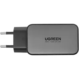 Мережевий зарядний пристрій UGREEN CD244 GaN Fast Charger USB-A+2 xUSB-C 65W EU Сірий (10335) - мініатюра 2