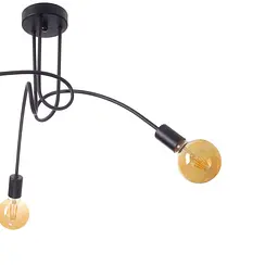 Люстра Brille лофт стельова в спальню Е27 60W BK (BR-01 604C/3) - мініатюра 2