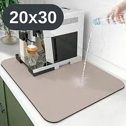 Антиковзаючий кухонний килимок 20×30 см — абсорбуючий для сушіння посуду та під кавоварку KT8001681