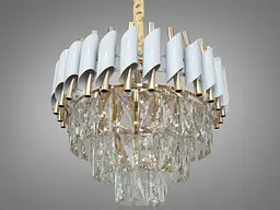 Кришталева люстра в стилі модерн Diasha 201202/400WH+S-gold - мініатюра 2