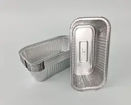 Контейнер з харчової алюмінієвої фольги, прямокутна, 1500 мл, R51L, 100 шт, для запікання, доставки гарячих страв, кейтерингу