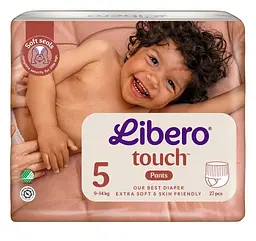 Підгузки-трусики Libero Touch Pants 5 (9-14 кг) 27 шт. (80090) - мініатюра 2