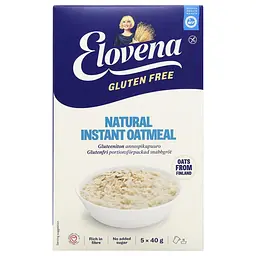Каша вівсяна Elovena Gluten Free Natural instant oatmeal без глютену 200 г - мініатюра 2