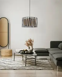 Підвісний світильник, люстра TK Lighting 4562 Harmony E27 1x15W IP20 коричневий - мініатюра 2