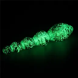 Скляний фалоімітатор DILDO GLOW-IN-THE-DARK TWILIGHT GLEAM GLASS LOVETOYS 66-LV610002 100434 - мініатюра 8