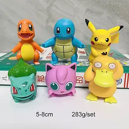 Ігровий набір фігурок кемони Pokemon: Пікачу, Бульбазавр, Псайдак, Сквіртл, Чермандер, Джигліпаф, 6 шт - мініатюра 6