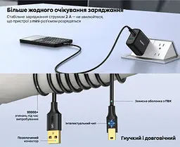 Кабель UGREEN US132 USB-A - Mini-USB 2.0 1 м чорний (10355) - мініатюра 9