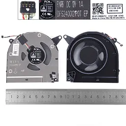 Вентилятор для Lenovo Legion S7-15ACH6 Type 82K8, (12V GPU fan, FNR6 DFS2400121P0T, DC28000GKF1) - мініатюра 3