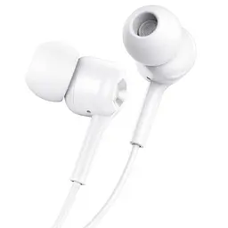 Дротові навушники Hoco M82 La musique universal earphones with mic, 3.5mm, 1.2m, white - мініатюра 2