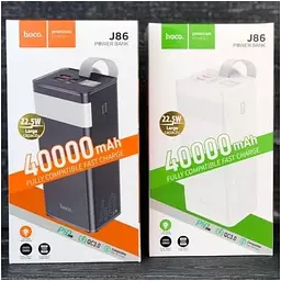 Зовнішній акумулятор Hoco J86 40000mAh 6931474759214 з лампою чорний - мініатюра 4
