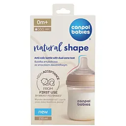 Пляшечка антиколікова Canpol babies Natural Shape з соскою Dual-zone 150 мл (35/400) - мініатюра 4