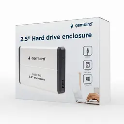Зовнішня кишеня Gembird EE2-U3S-2-S (EE2-U3S-2-S) - мініатюра 5