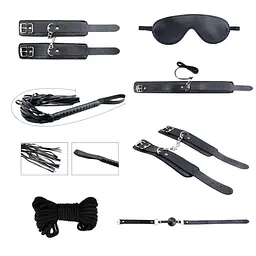 Набор из восьми предметов Alive - Secret Desires Black BDSM Kit