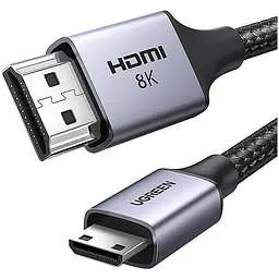 Кабель мультимедійний HDMI M to HDMI mini M 2.0m 8K HD163 black Ugreen (15515)