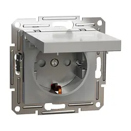Розетка Schneider Electric ASFORA з кришкою, алюміній (EPH3100161) - мініатюра 2