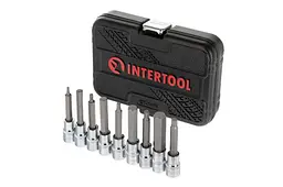 Набір біт у торцевій головці шестигранних HEX Intertool ET-8406 1/2" x H4-H17 x 100 мм (в наборі 9 шт.) Storm - мініатюра 2