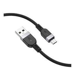 Кабель синхронізації Hoco X109 Silicone USB to MicroUSB 2.4A 3 м Black (35928_3605834) - мініатюра 5