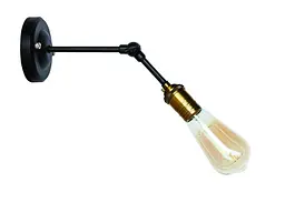 Бра настінне Levistella 752WH1703-1, E27, 60W, чорний з золотим патроном, сучасний стиль для дому