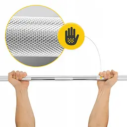 Гриф для штанги прямий олімпійський 4FIZJO 220 см 50 мм (P-5905973401197) - мініатюра 3