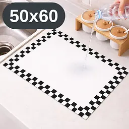Антиковзаючий кухонний килимок 50×60 см — абсорбуючий для сушіння посуду та під кавоварку KT8001596