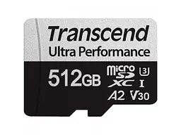 Карта пам'яті Transcend microSDXC Class 10 UHS-I (U3) + SD-adapter 512 GB (TS512GUSD340S) - мініатюра 2