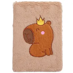 Блокнот плюшевий ZiBi Kids Line Capybara 3 А5 80 аркушів у клітинку, дизайн в асортименті (ZB.700017) - мініатюра 4