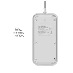 Мережевий фільтр живлення ColorWay CW-CHE64PDW, 6 розеток/4USB 2M (CW-CHE64PDW) - мініатюра 12