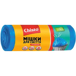 Мешки для мусора Chisto Strong с затяжками, 60 л, 10 шт.