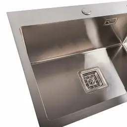Кухонна мийка Platinum Handmade НSB з нержавіючої сталі 3 мм прямокутна 58x43x22 см (000036116) - мініатюра 3