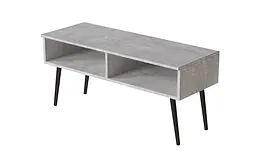 Тумба під ТВ Невада Ferrum-decor 45x100x38 Чорний метал ДСП Бетон 16 мм (FRD-106719) - мініатюра 4