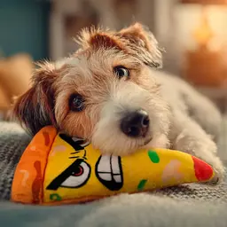 Іграшка для собак Waudog Fun Plush Піца плюш 16х22.5 см - мініатюра 4