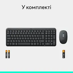 Комплект (Клавиатура и мышь) Logitech MK250 Wireless Combo UKR Graphite (920-013823) - миниатюра 2
