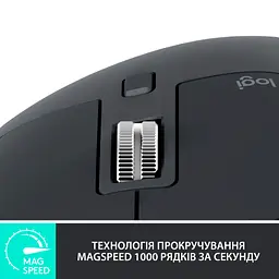 Мишка Logitech MX Master 3S Performance Wireless Mouse Bluetooth Graphite (910-006559) - мініатюра 4
