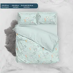 Комплект постільної білизни OldBro Happy sheep, бязь Arabeska, 1.5-спальний 150×220 см - мініатюра 2