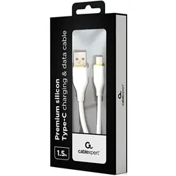 Дата кабель USB 2.0 AM to USB-C 1.5m 2.1A Cablexpert (CC-USB2S-AMCM-1.5M-W) - мініатюра 2