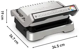 Гриль Tefal притискний OptiGrill 4in1 Inox 2100Вт з'ємні пластини метал (GC774D30) - мініатюра 3