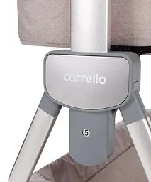 Дитяче ліжечко Carrello Aria CRL16402 Cream Beige приставне з люлькою кошиком 4 колеса метал каркас - мініатюра 5