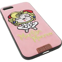 Чохол-накладка PUZOO TPU+TPU with stitchwork craft Star show iPhone 7/8/SE 2020 Pink Monroo - мініатюра 4
