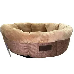 Лежак AnimAll Mary S Brown для собак коричневий 50×50×15 см