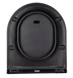 Сидіння для унітазу Qtap Robin Matt Black з мікроліфтом Slim Duroplast, Quick Release QT99HY2411MB - мініатюра 4