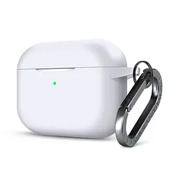 Силіконовий чохол для навушників Apple AirPods Pro, Hang Case, білий, ультратонкий захисний кейс товщиною 2 мм, захист від подряпин, пилу та ударів, компактний, з карабіном для кріплення, ArmorStandart (ARM56071)