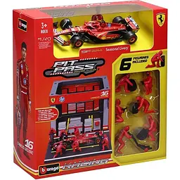 Ігровий набір Формула-1 "Pit Pass Ferrari SF-24" Bburago 18-36862 (#16) - мініатюра 6