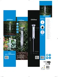 Садовий світильник з термометром 2 в 1 Grundig на сонячній батареї 9x57 см в асортименті - мініатюра 7