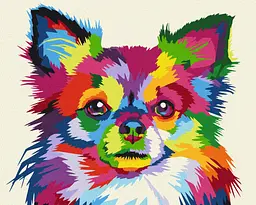 Картина за номерами на підрамнику Brushme Різнобарвний песик
