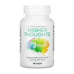 Вітамінно-мінеральний комплекс Natural Factors Підтримка роботи мозку, 3 Brains, Higher Thoughts, 30 гелевих капсу (NFS-03050) - мініатюра 3